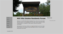 Desktop Screenshot of millvillaestates.com