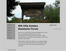 Tablet Screenshot of millvillaestates.com